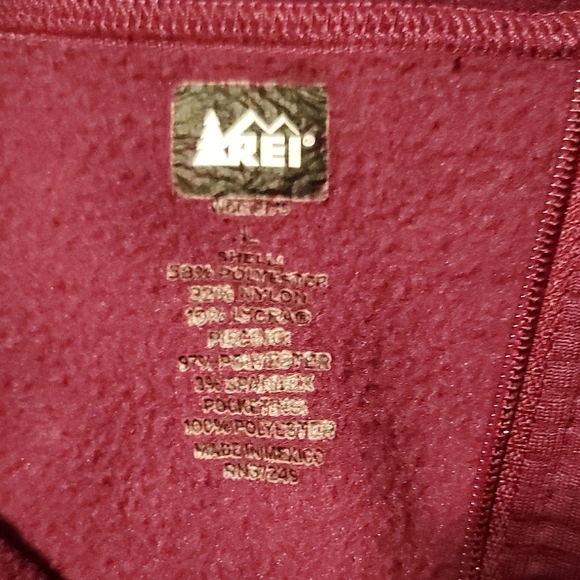 REI Burgundy Quarter Zip Jacket - Picture 2 of 10